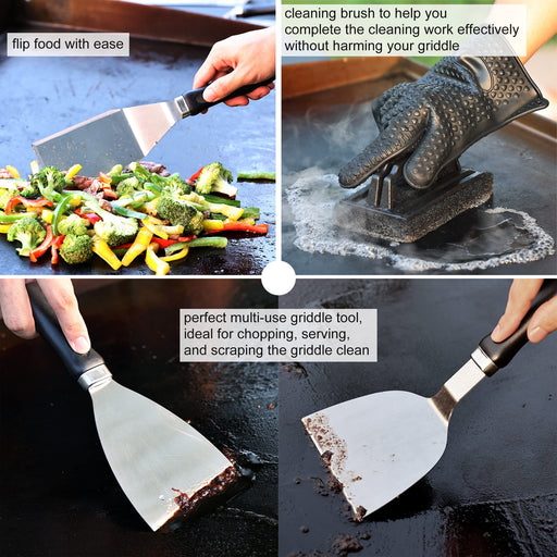 DY DECENT FAMILY Griddle Accessories Kit, 40pc Commercial Grade Flat Top Grill Accessories for Blackstone, Griddle Accessories Set with Melting Dome, Spatula, Scraper, Burger Press, Cleaning Kit - Grill Parts America