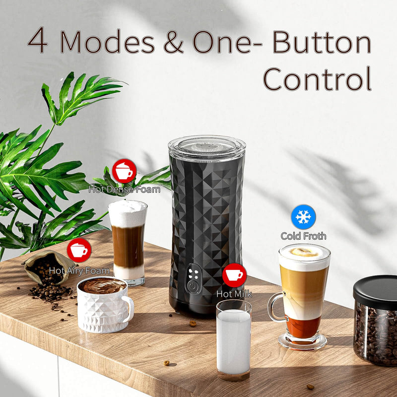 Milk Frother Automatic, Electric Milk Steamer 4-in-1, Hot & Cold Foam Maker for Coffee Latte, Cappuccinos, Macchiato, Matcha, Hot Chocolate, 8.1oz/240ml Milk Warmer, Swift, Quiet, Easy to Clean - Grill Parts America