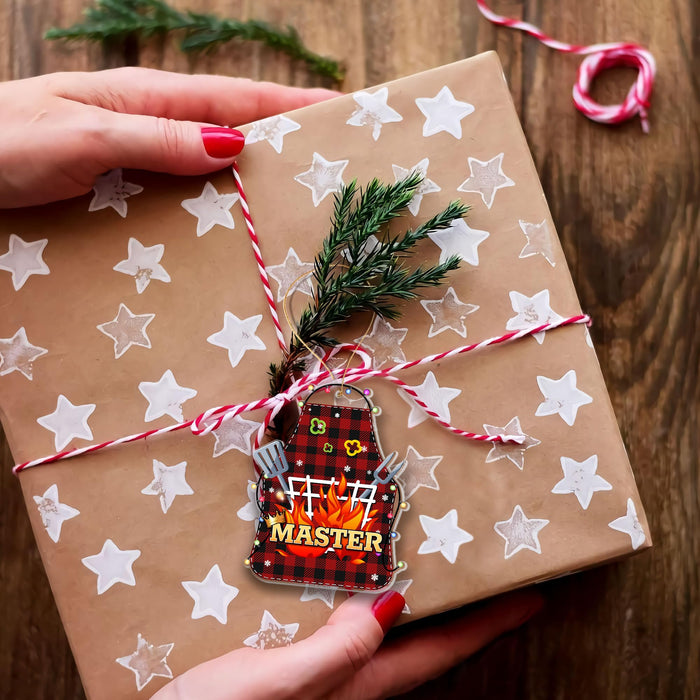 MUCHNEE BBQ Christmas Ornament 2024, Smoker BBQ Gifts, Barbecue Gift, Funny BBQ Apron Acrylic Ornaments, Birthday Xmas for BBQ Lovers Family Friends, King of The Grill Xmas Tree Decor - Grill Parts America