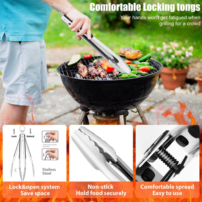 Barbecue Grilling Gadgets For Dad RINPIR 31pcs Stainless Steel