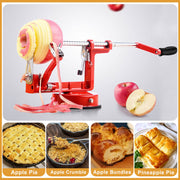 Apple Peeler Slicer Corer with Stainless Steel Blades and Powerful Suction Base for Apples Pears Potatoes(Red) - Grill Parts America