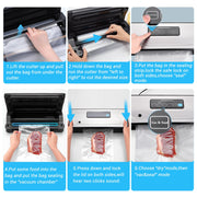 Food Vacuum Sealer Machine 10-In-1 with Bag Storage(Up to 20FT) and Cutter, INKBIRD Food Sealer Vacuum Sealer for Food with Moist/Dry/Canister 5 Food Modes, Starter Kits Bags*5 and Bag Roll*1, 85KPa - Grill Parts America