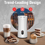 Generic Electric Milk Frother, 4-in-1 Milk Steamer and Frother, 8.1oz/240ml Automatic Warm and Cold Foam Maker, Milk Warmer and Coffee Frother for Latte, Cappuccino, Macchiato(White), SS-001 - Grill Parts America