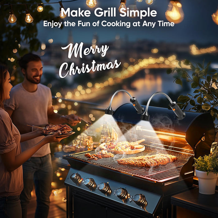 Grill Light BBQ Grilling Accessories: Unique Birthday Gifts for Men, Anniversary Mens Gifts Ideas for Husband, Outdoor Bright Magnetic LED BBQ Light, Smoker Grill Accessories Grill Tools, 2 Pack - Grill Parts America