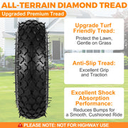 RRQ 4.10/3.50-4 tire and wheel 2-pack, 10-inch black pneumatic patio tires