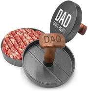 GALVANOX Grilling Gift for Dad, Non-Stick Hamburger Press Patty Maker, Aluminum BBQ Burger Mold “Dad Grill Boss” for Fathers Day/Birthday Boxed - Grill Parts America
