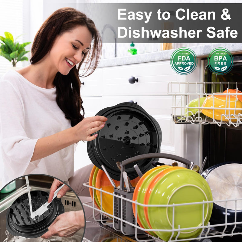 SURETIVIAN Chicken Shredder Large Chicken Breast Shredder Tool Twist with Brush&Fork, Visible Meat Shredder Machine, Strong Anti-Slip Strip, Ergonomic Handle, BPA Free, Suitable for Pork Beef Chicken - Grill Parts America