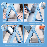ONCE FOR ALL Upgrade Safe Mandoline Slicer Plus, Biger Size, Adjustable Vegetable Food Chopper Potato Fries Cutter, Detachable Blade, Kitchen Chopping Artifact, Gift (SkyBlue) - Grill Parts America