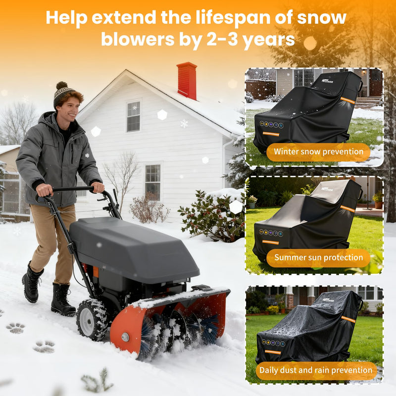 1200D Snowblower Covers Heavy Duty Waterproof,zipper for easy access