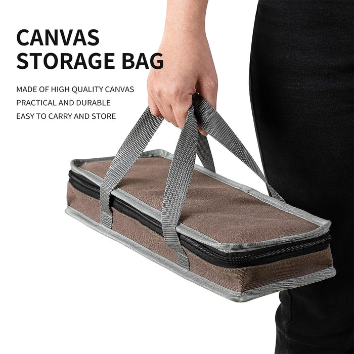 GRILLGEN 6-Piece Professional Griddle Accessories Kit for Griddle Cooking, Premium Rosewood Handles Spatulas Set with Scraper, Santoku Knife, Carving Fork, Storage Bag, Flat Top Grill Accessories - Grill Parts America