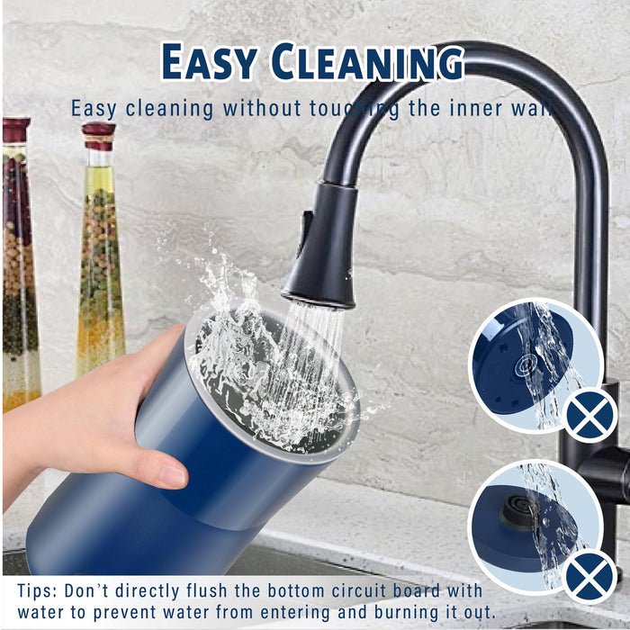 Huogary Milk Forther Simple Milk Frother and Steamer 2-in-1 Milk Steamer with Hot Milk Foam and Hot Milk for Latte, Macchiato, Cappuccinos (blue) - Grill Parts America