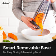 Joined Cheese Grater with Container - Box Grater Cheese Shredder Lemon Zester - Cheese Grater with Handle - Graters for Kitchen Stainless Steel Food Grater - Garlic Mincer Tool and Vegetable Peeler - Grill Parts America