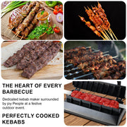 Kebab Maker Machine, Plastic Kebab Maker Press Kebab Maker Barbecue Skewers Reusable Easy Kebab Maker Grill Tool for Outdoor Barbecue Turkish Party Kebab BBQ Gadget (Black) - Grill Parts America