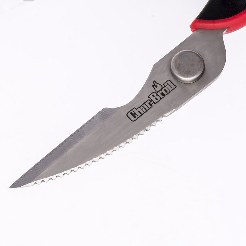 Char-Broil 140024 Meat Shears, Black/red/Steel - Grill Parts America