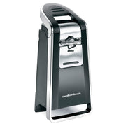 Hamilton Beach Smooth Touch Electric Automatic Can Opener with Easy Push Down Lever, Eliminates Sharp Edges, Opens All Standard-Size and Pop-Top Cans, Extra Tall, Black and Chrome (76606AG) - Grill Parts America