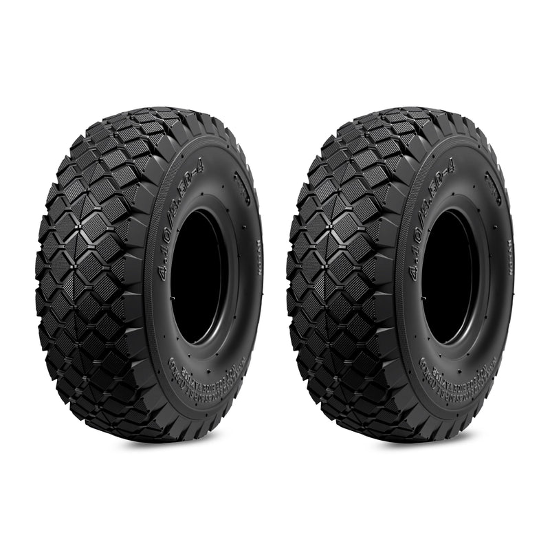 LTNICER 4.10/3.50-4 tire and inner tube with bent valve stem, 2-pack universal replacement<|endoftext|>