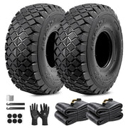 LTNICER 4.10/3.50-4 tire and inner tube with bent valve stem, 2-pack universal replacement assigiinngits