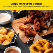 CHEFMAN Multifunctional Digital Air Fryer+ Rotisserie, Dehydrator, Convection Oven, 17 Touch Screen Presets Fry, Roast, Dehydrate, Bake, XL 10L Family Size, Auto Shutoff, Large Easy-View Window, Black - Grill Parts America