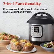 Instant Pot Duo 7-in-1 Mini Electric Pressure Cooker, Slow Rice Cooker, Steamer, Sauté, Yogurt Maker, Warmer & Sterilizer, Includes Free App with over 1900 Recipes, Stainless Steel, 3 Quart - Grill Parts America
