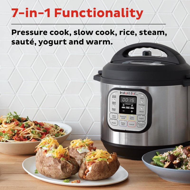 Instant Pot Duo 7-in-1 Mini Electric Pressure Cooker, Slow Rice Cooker, Steamer, Sauté, Yogurt Maker, Warmer & Sterilizer, Includes Free App with over 1900 Recipes, Stainless Steel, 3 Quart - Grill Parts America