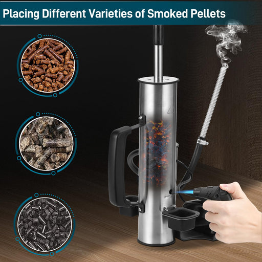 EUTRKei Smoke Tube for Pellet Smoker, Smoke Generator with Air Pump - Continuous Billowing Smoke, Hot or Cold Smoking, for Any Grill or Smoker, Automatic Grill Accessories to Provide Smoking - Grill Parts America