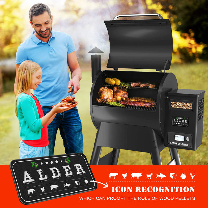 Wood Pellets for Smoker Magnet Labels - Accessories for Pellet Smoker Grill,Metal Material, Frosted Design, Perfect Match with Smoker,Gift for Men and Women,9 Pack - Grill Parts America