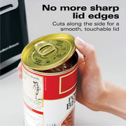 Hamilton Beach Smooth Touch Electric Automatic Can Opener with Easy Push Down Lever, Eliminates Sharp Edges, Opens All Standard-Size and Pop-Top Cans, Extra Tall, Black and Chrome (76606AG) - Grill Parts America