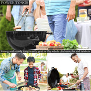 ROMANTICIST 30pcs Stainless Steel Grill Tool Set, Heavy Duty BBQ Grilling Accessories for Men Women, Non-Slip Grill Utensils Kit with Thermometer Mats in Aluminum Case for Outdoor, Camping Silver - Grill Parts America