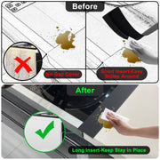 Silicone Stove Counter Gap Cover / Filler by Kindga 25" Long, Sealing Spills Between Kitchen Appliances Washing Machine and Stovetop, Set of 2 (Black) - Grill Parts America