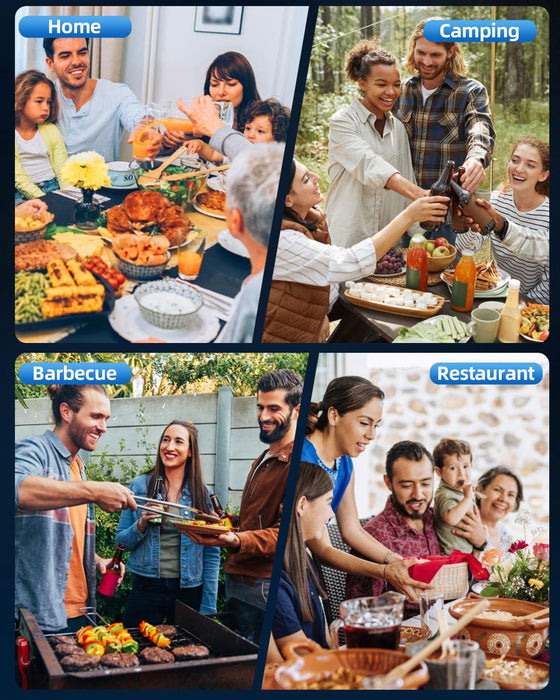 Gravity Electric Pepper and Salt Grinder Set, Adjustable Coarseness, Battery Powered with LED Light, One Hand Automatic Operation, Stainless Steel Copper, 2 Pack - Grill Parts America