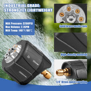 MEKOH Pressure Washer Nozzle, 7-in-1 Quick Changeover Nozzle, Adjustable Pressure Washer Nozzle with 1/4 Inch Quick Connect, 3200 PSI Spray Nozzle - Grill Parts America
