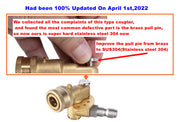 Meteor Blast Quick Connecting Pivoting Brass Coupler Attachment 120 Degree with 5 Angles and Safety Lock for Pressure Washer Spray Nozzle, Cleaning Hard to Reach Area Max 5000 PSI 1/4 Inch Plug - Grill Parts America