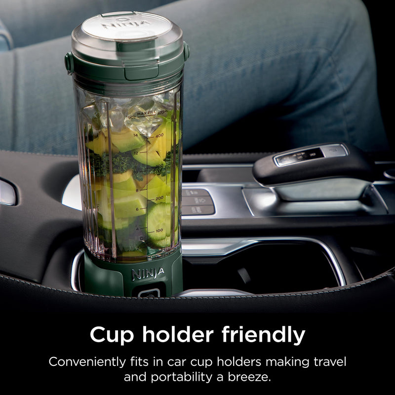 Ninja BC151EM Blast Portable Blender, Cordless, 18oz. Vessel, Personal Blender-for Shakes & Smoothies, BPA Free, Leakproof-Lid & Sip Spout, USB-C Rechargeable, Dishwasher Safe Parts, Forest Green - Grill Parts America