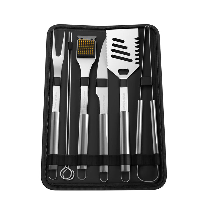 16-Piece BBQ Grill Accessories Set - Barbecue Tool Kit with Aluminum Case for Home Grilling - Great Gift for Birthday or Father’s Day by Home-Complete - Grill Parts America
