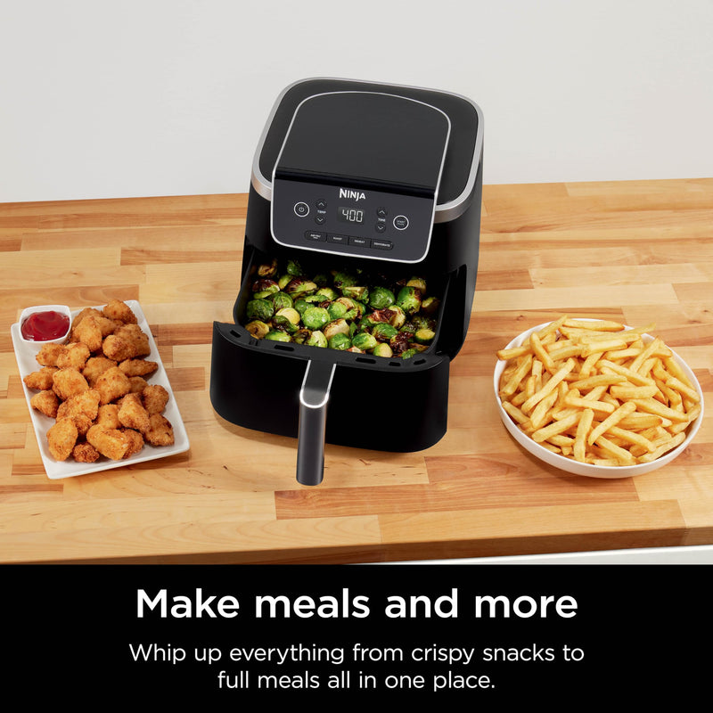 Ninja Air Fryer Pro 4-in-1 with 5 QT Capacity, Air Fry, Roast, Reheat, Dehydrate, Air Crisp Technology with 400F for hot, crispy results in just minutes, Nonstick Basket & Crisper Plate, Grey, AF141 - Grill Parts America