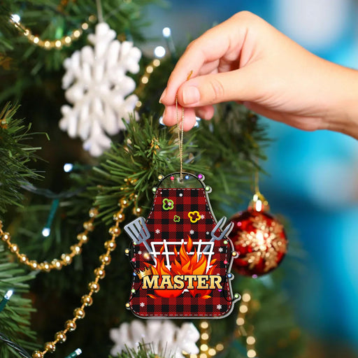 MUCHNEE BBQ Christmas Ornament 2024, Smoker BBQ Gifts, Barbecue Gift, Funny BBQ Apron Acrylic Ornaments, Birthday Xmas for BBQ Lovers Family Friends, King of The Grill Xmas Tree Decor - Grill Parts America