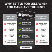 Stocking Stuffers for Adults - BBQ Grill Accessories, Bristle-Free Camping Accessories, Perfect BBQ Gifts for Men Who Like Grilling, Grill Scraper for Outdoor Grill, Dads Who Have Everything - Grill Parts America