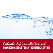 George Foreman 4-Serving Removable Plate Electric Grill and Panini Press, George Tough Non-Stick Coating, Drip Tray Catches Grease, Black - Grill Parts America