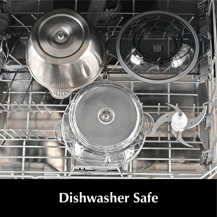 Kitchen in the box Food Processors,Small Meat Grinder & Food Chopper Electric Vegetable Chopper with 2 Bowls (8 Cup+8 Cup)& 2 Bi-Level Blades for Meat/fish/Vegetable/Baby Food (Black, 8cups+8cups) - Grill Parts America