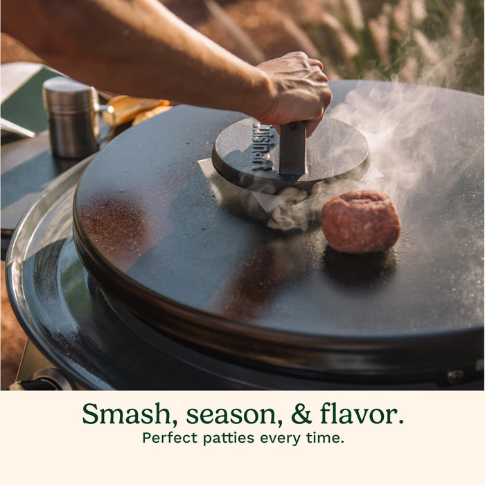 Cuisinart 6.5" Cast Iron Smashed Burger Press, Juicy & Crispy Burgers for BBQs, Cookouts - Grill Parts America