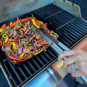 Kona Smoker & Grill Basket - For Veggies, Fish, Nuts, Cheese - 600 Degree Premium Mesh Nonstick Grilling Basket/Grill Net - Essential Grilling Accessories For Outdoor Grill & BBQ, 12x12x3 Inch - Grill Parts America
