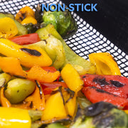 Kona Smoker & Grill Basket - For Veggies, Fish, Nuts, Cheese - 600 Degree Premium Mesh Nonstick Grilling Basket/Grill Net - Essential Grilling Accessories For Outdoor Grill & BBQ, 12x12x3 Inch - Grill Parts America