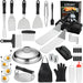 DY DECENT FAMILY Griddle Accessories Kit, 40pc Commercial Grade Flat Top Grill Accessories for Blackstone, Griddle Accessories Set with Melting Dome, Spatula, Scraper, Burger Press, Cleaning Kit - Grill Parts America