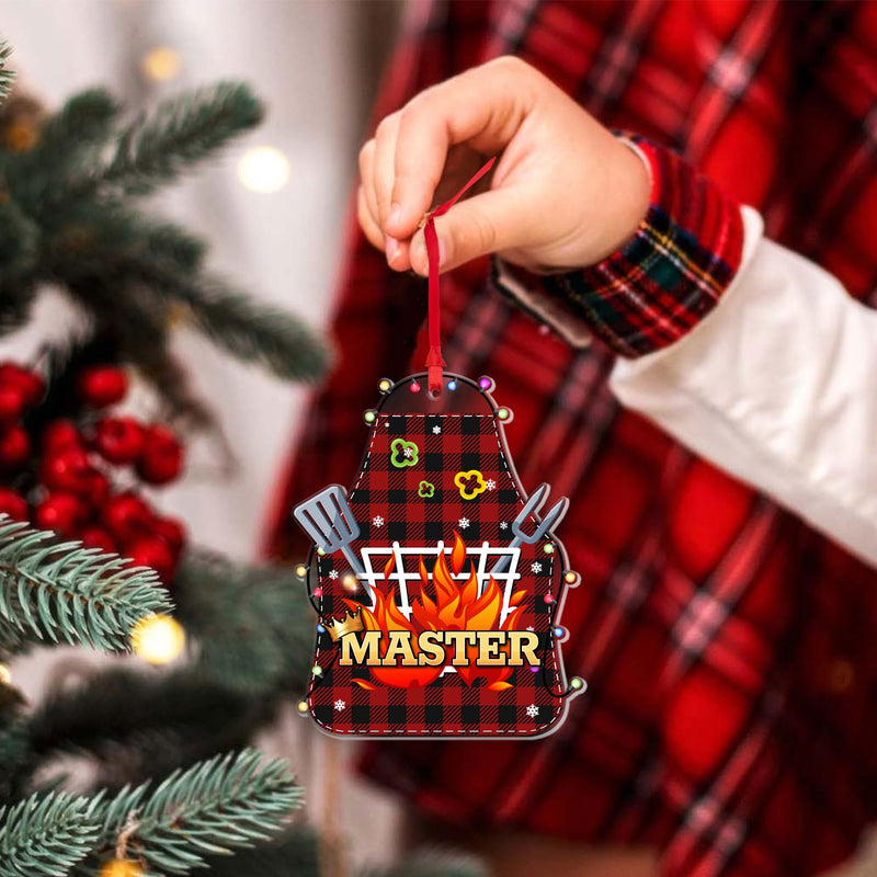 MUCHNEE BBQ Christmas Ornament 2024, Smoker BBQ Gifts, Barbecue Gift, Funny BBQ Apron Acrylic Ornaments, Birthday Xmas for BBQ Lovers Family Friends, King of The Grill Xmas Tree Decor - Grill Parts America