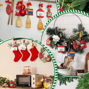 Spiareal 42 Pieces Christmas Chef Ornaments Kitchen Wooden Hanging Tree Ornaments Baker Apron Chefs Hat Measuring Spoons Diner Rolling Pin Ornament for Christmas Holiday Party Decorations, 7 Styles - Grill Parts America