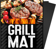 100% Non-Stick BBQ Grill Mat, 5 Pieces, Temperature Resistant -100F to +500F, Reusable and Dishwasher Safe