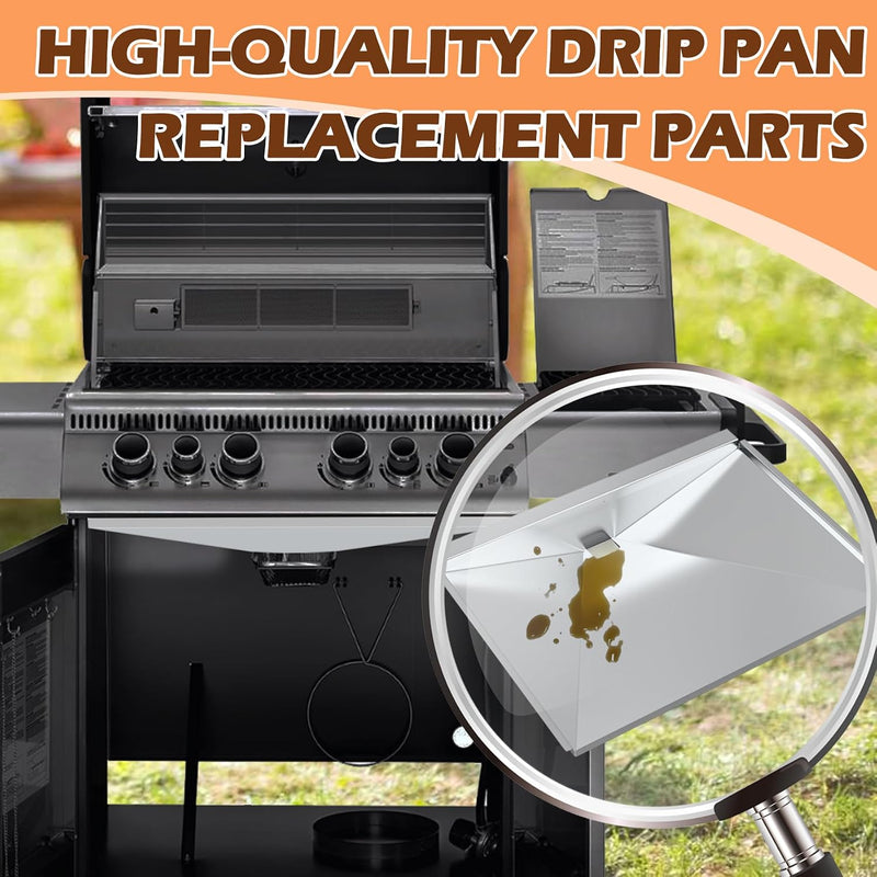 Grease Tray Replacement for Napoleon Legend LEX 485 485RSIB Series Grill Replacement Parts, Grill BBQ Drip Pan Tray for Napoleon N010-0501-M01 N010-0501-M05 Grill Grease Catcher Accessories
