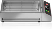 Electric Barbecue Grill, Smokeless Indoor Outdoor BBQ Grill, Portable Countertop Grill with Adjustable Temperature 122°F-572°F, Stainless Steel, 1800W, for Home Restaurant Party Camping