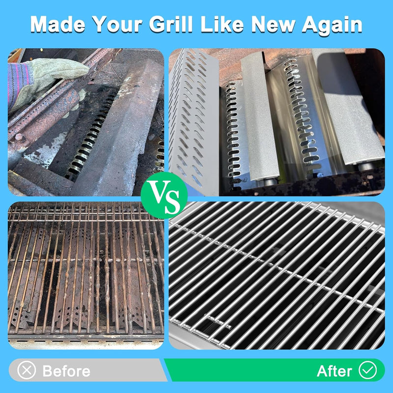 Grill Replacement Parts for Bull 47629 47628 26039 26038 87048 87049 BBQ Grill, 16517 Cooking Grate & 16521 16631 Flame Tamer 16670 16520 Heat Shield & 35717 16516 Grill Burner for Bull Grill