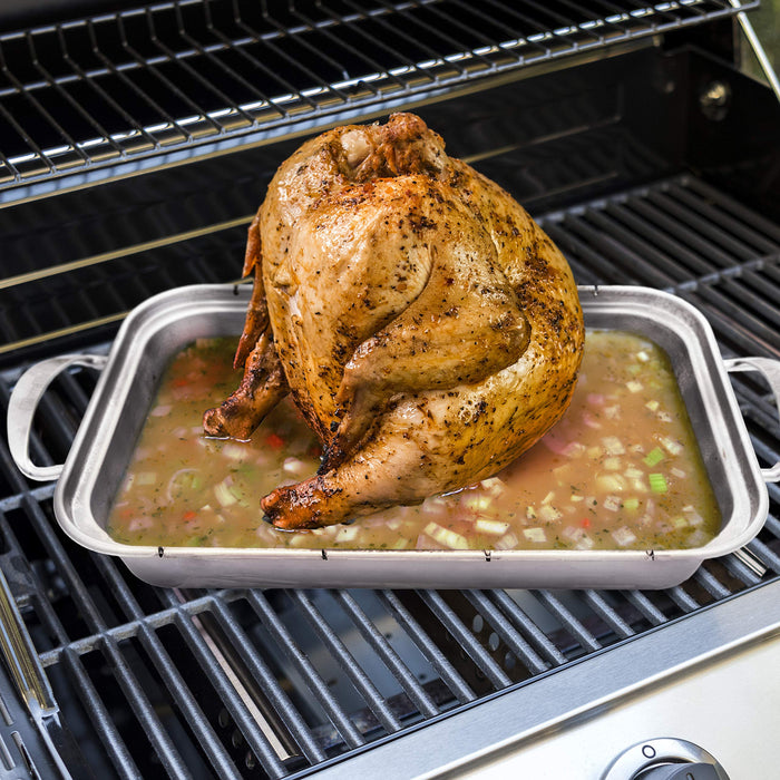 Char-Broil 7884572R08 Grill Plus Beer Can Chicken Roasting Rack, Silver - Grill Parts America